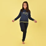 Pigiama bambina ragazza Lotto LP2062 caldo cotone denim