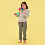Pigiama bambina ragazza Lotto LP2062 caldo cotone grigio