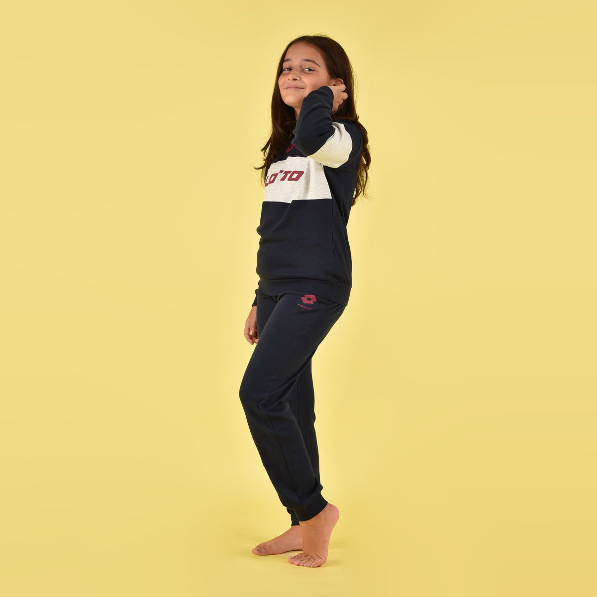 Pigiama bambina ragazza Lotto LP2061 caldo cotone blu