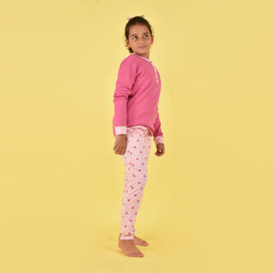 Pigiama bambina ragazza Kappa caldo cotone fuxia 21366 