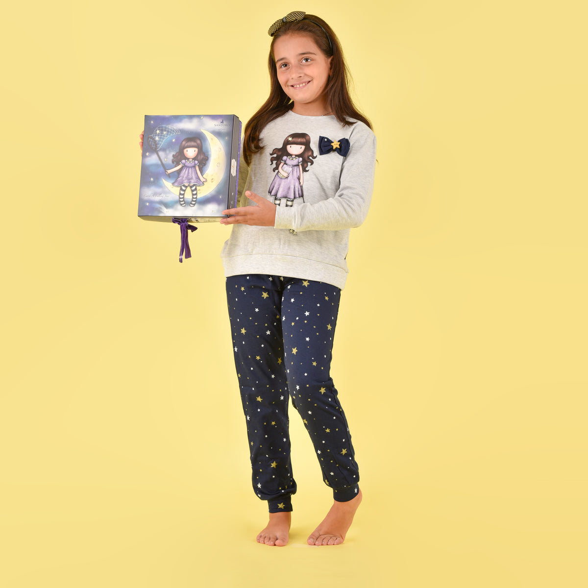 Pigiama bambina invernale Santoro Gorjuss 56624 caldo cotone