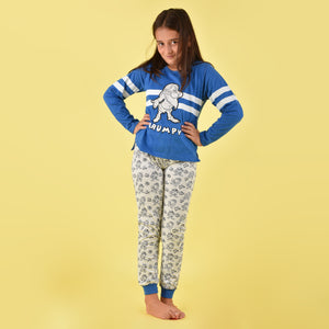 Pigiama bimba Disney 54386 caldo cotone azzurro Brontolo 