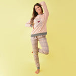 Pigiama donna Ambro caldo cotone D6001.22 rosa