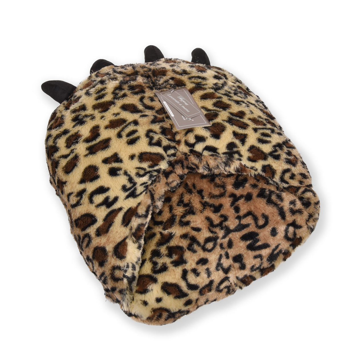 Scaldapiedi pantofolone peluche Preziosa 0016 leopardo