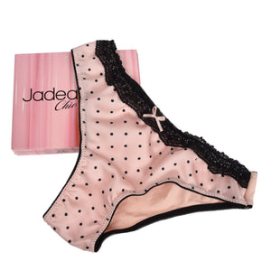 Brasiliane Jadea 6325 pesco + seta a pois in cotone elasticizzato 2 pz
