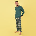 Pigiama uomo invernale Kappa KMW22101 caldo cotone verde