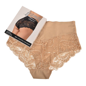 Slip culotte contentiva Frames S853 microfibra e pizzo