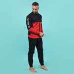 Pigiama uomo stile tuta Milan cotone felpato B2MI14133 rosso