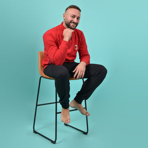 Pigiama uomo stile tuta Milan cotone felpato B2MI14132 rosso