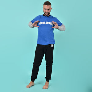 Pigiama uomo Inter B2IN14130 caldo cotone interlock royale