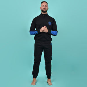 Pigiama uomo Inter ufficiale cotone felpato B2IN14133 nero