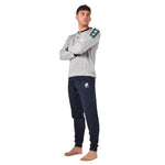 Pigiama uomo Lotto LP4064 in caldo cotone con polsini grigio