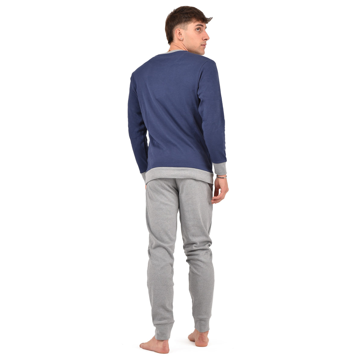 Pigiama uomo cotone caldo tinta unita Karel KF5115