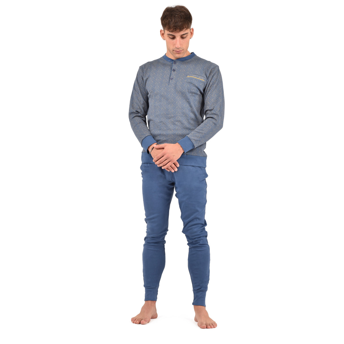 Pigiama uomo caldo cotone interlock Karel SE5440