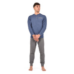 Pigiama uomo caldo cotone con polsini e taschino Karel KF 5123 PLU