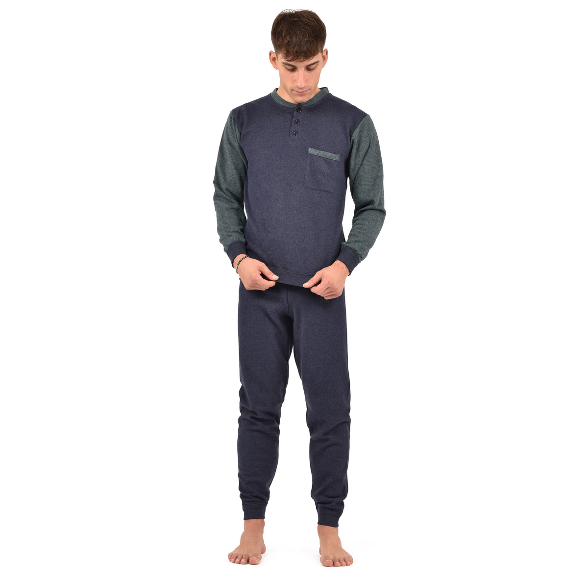 Pigiama uomo punto milano caldissimo Karel SE5417