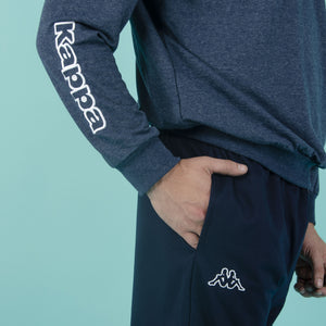 Pigiama uomo stile tuta Kappa KMS 22850 cotone Jeans Melange