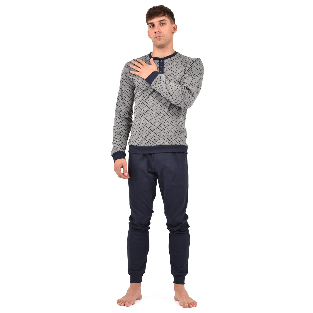 Pigiama uomo in caldo cotone Ambro U8002.23