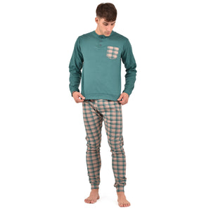 Pigiama uomo invernale Ambro U8004.23 in caldo cotone