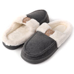 Pantofole uomo invernali calde pelliccia Preziosa 0102 grigio