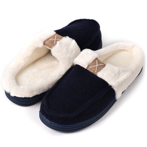 Pantofole uomo invernali calde pelliccia Preziosa 0102 blu