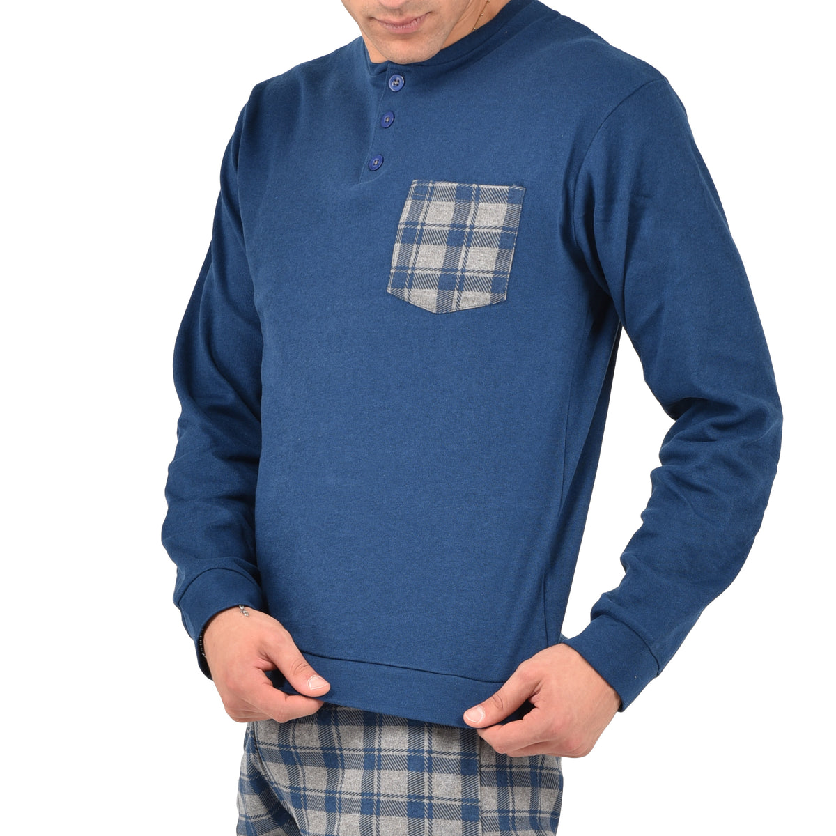 Pigiama uomo invernale Ambro U8004.23 in caldo cotone