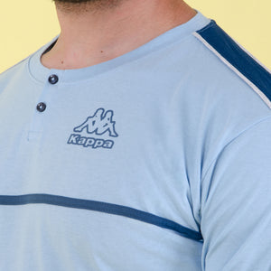 Pigiama uomo lungo cotone leggero Kappa 22803 celeste