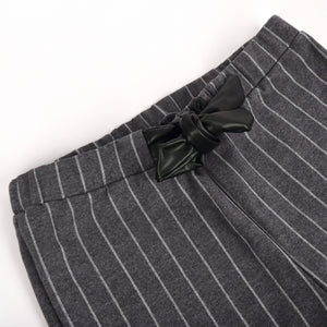 Pantalone gessato Jogger Love and bra 54130 grigio lacci pelle 