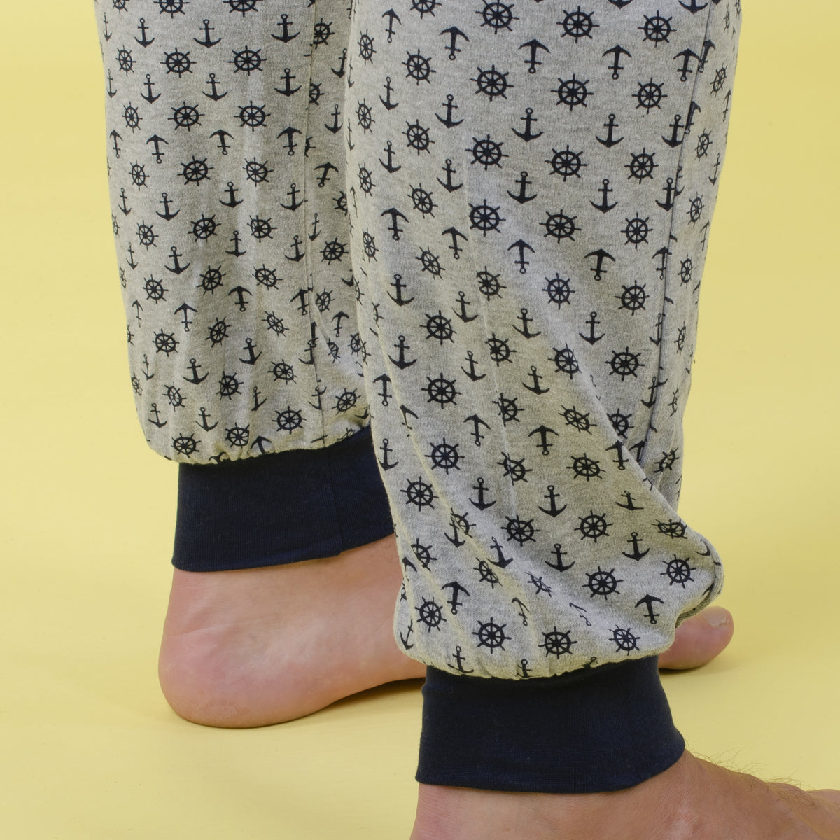 Pigiama uomo Navigare caldo cotone grigio B2141338