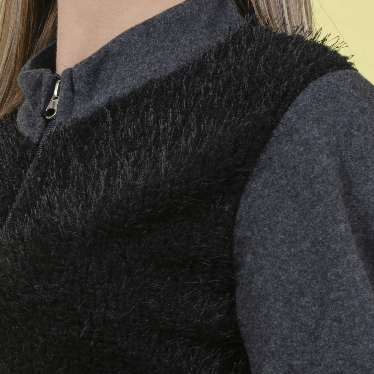 Pigiama tuta donna punto milano Biancaluna 7538 nero grigio