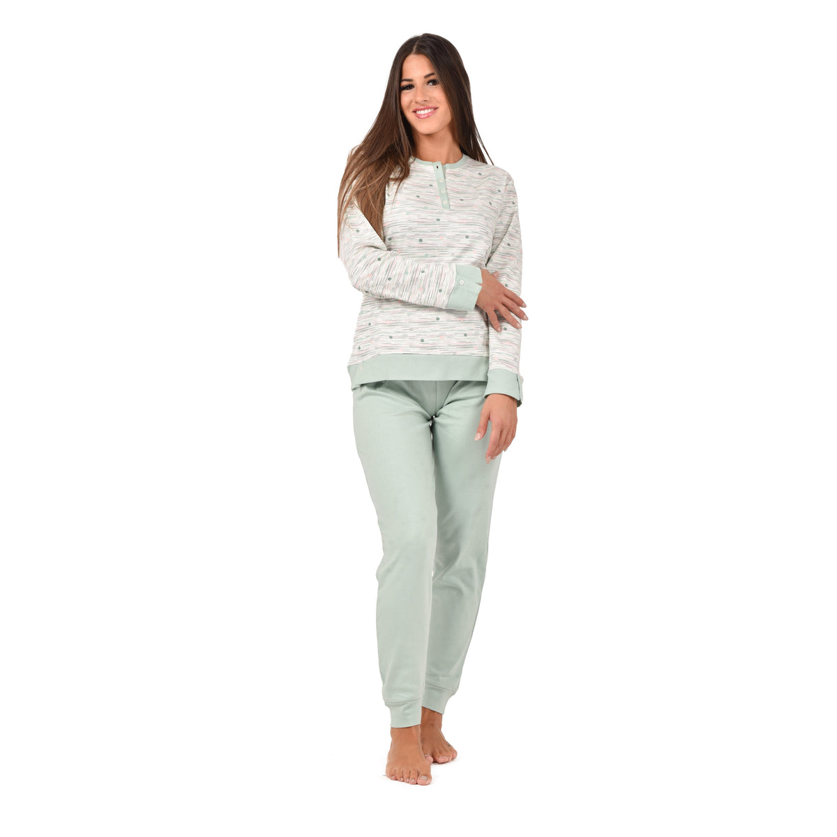 Pigiama donna in caldo cotone Cippi fantasia 2277