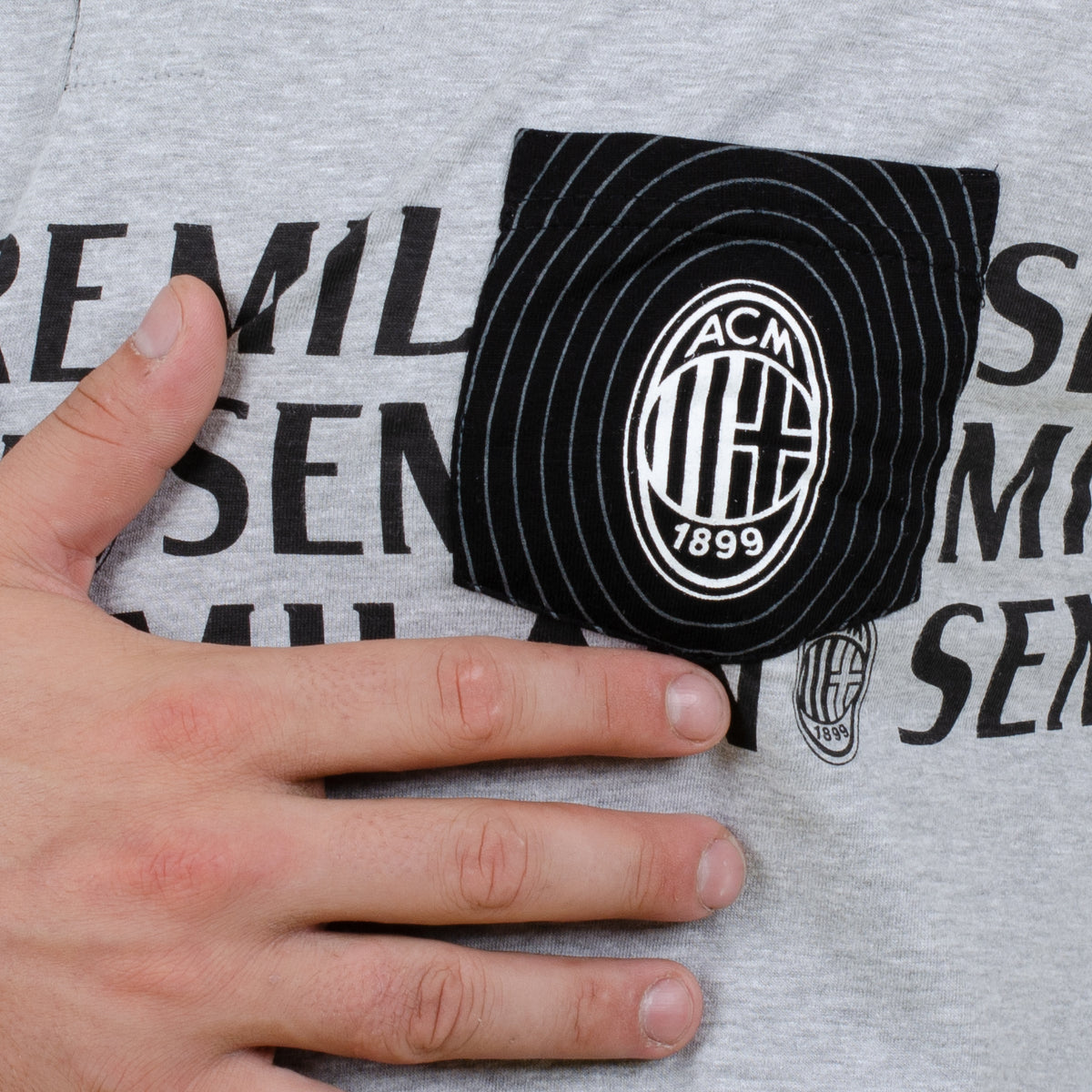 Pigiama uomo Milan serafino cotone leggero B2MI14120 grigio melange