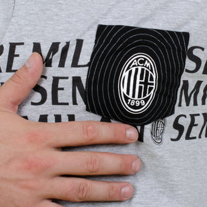 Pigiama uomo Milan serafino cotone leggero B2MI14120 grigio melange