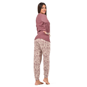 Pigiama donna serafino con tasche Karel punto milano SE5301