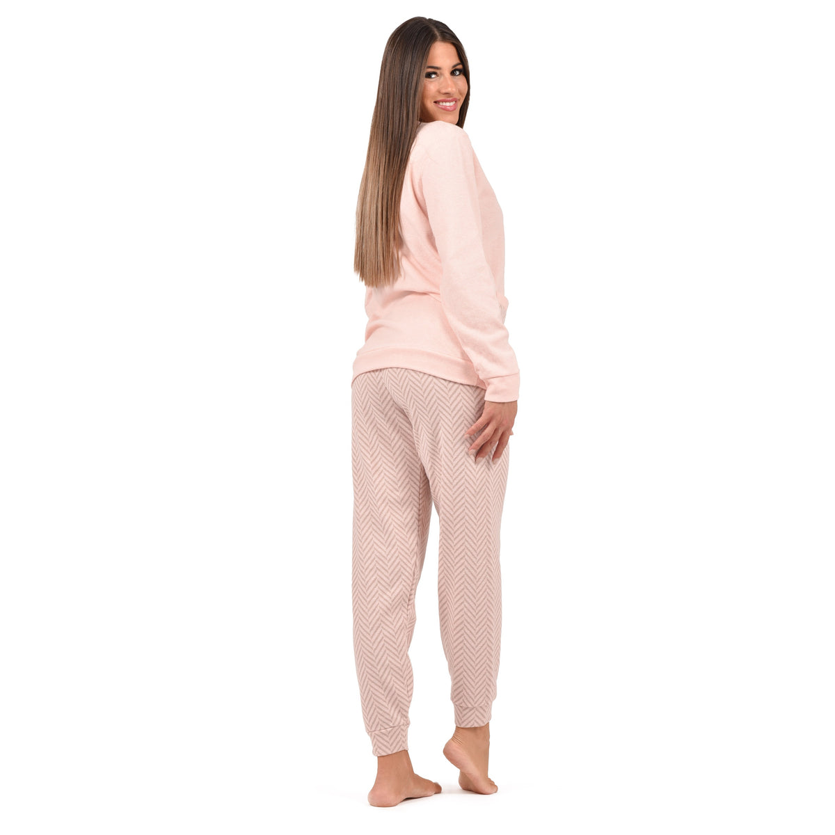 Pigiama donna in punto milano con tasche Karel SE5305