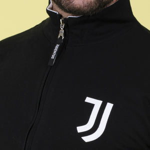 Pigiama tuta uomo Juventus zip cotone felpato B2JU14118 nero