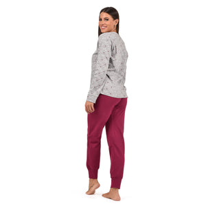 Pigiama donna serafino caldo cotone Infiore SCT1669