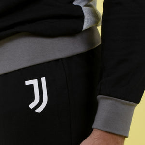 Pigiama tuta uomo Juventus zip cotone felpato B2JU14118 grigio mel