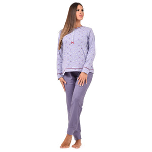 Pigiama donna serafino caldo cotone Infiore SCT1669