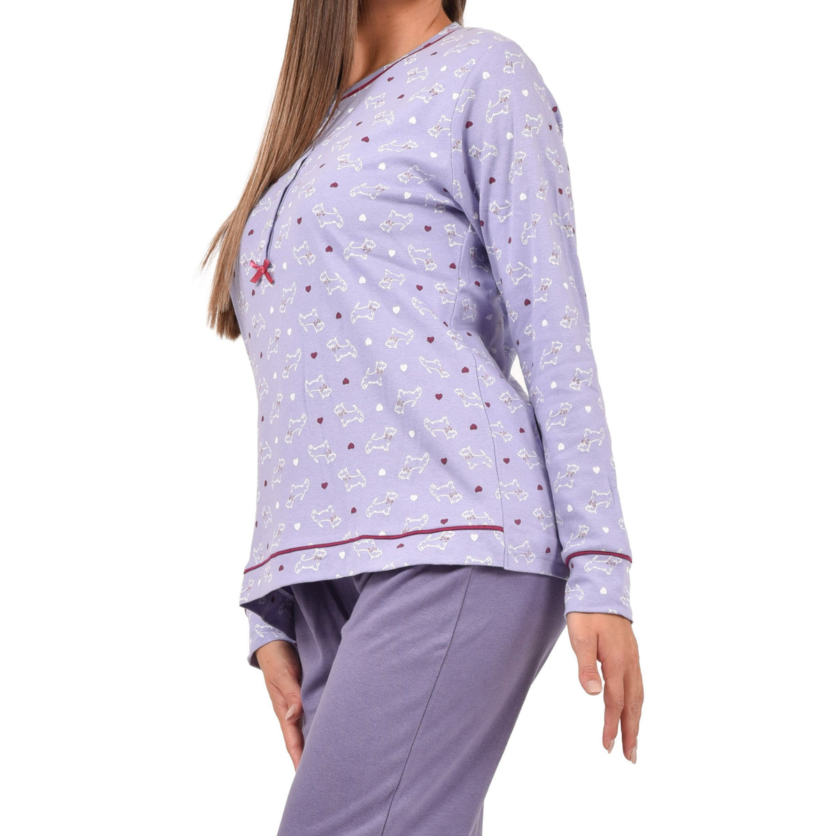 Pigiama donna serafino caldo cotone Infiore SCT1669