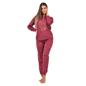 Pigiama donna gatto caldo cotone gattino Irge MI 1923