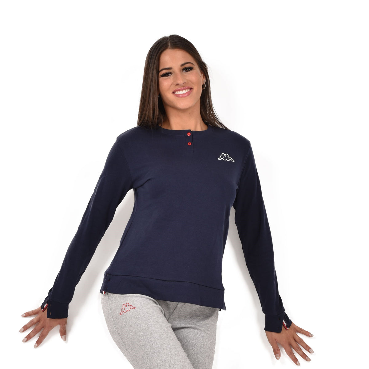 Pigiama donna con bottoncini Kappa caldo cotone KWW 23007