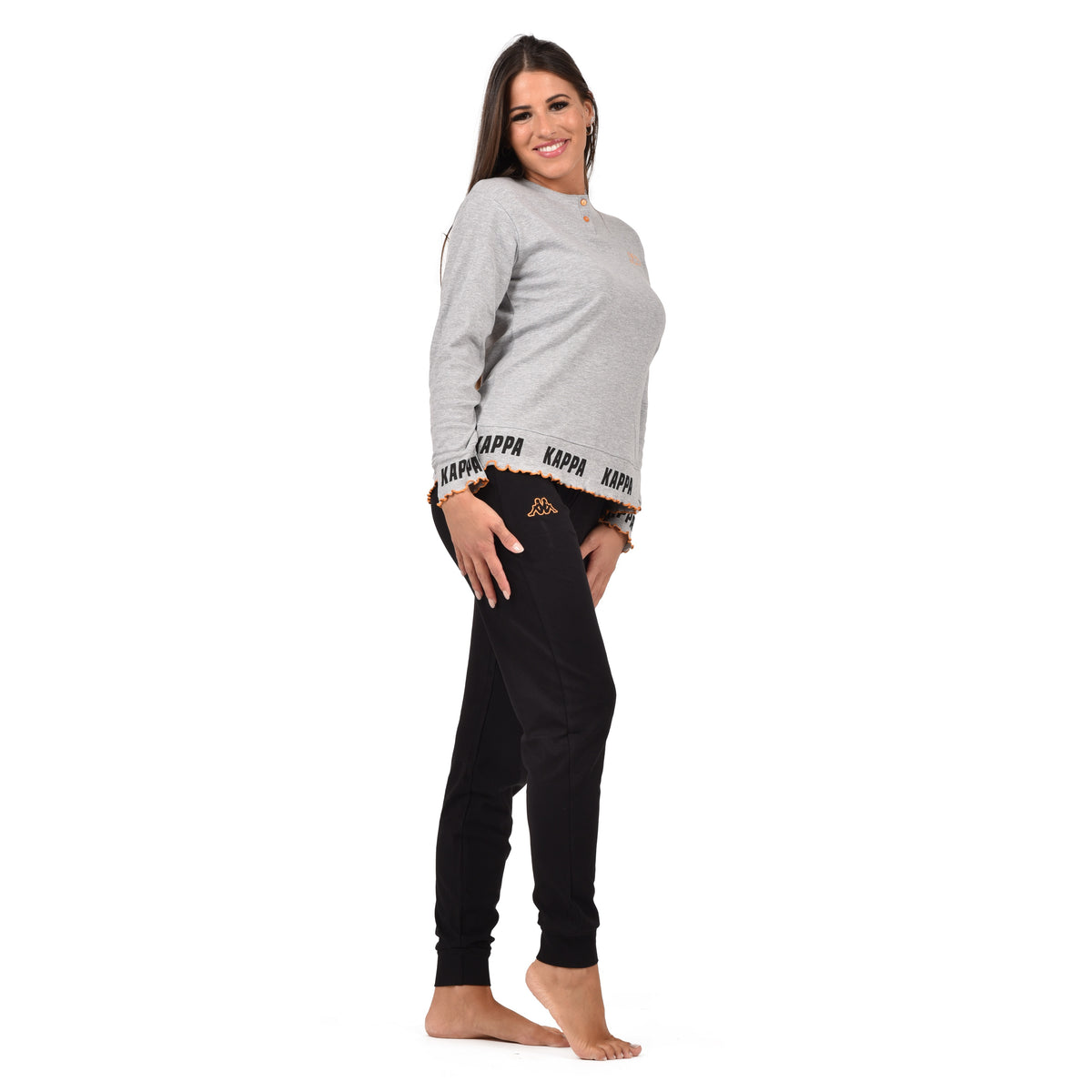Pigiama donna caldo cotone smerlato Kappa KWW 23008 