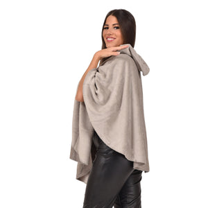 Cappa Giacca con cappuccio e alamari donna caldo flannel Biancaluna
