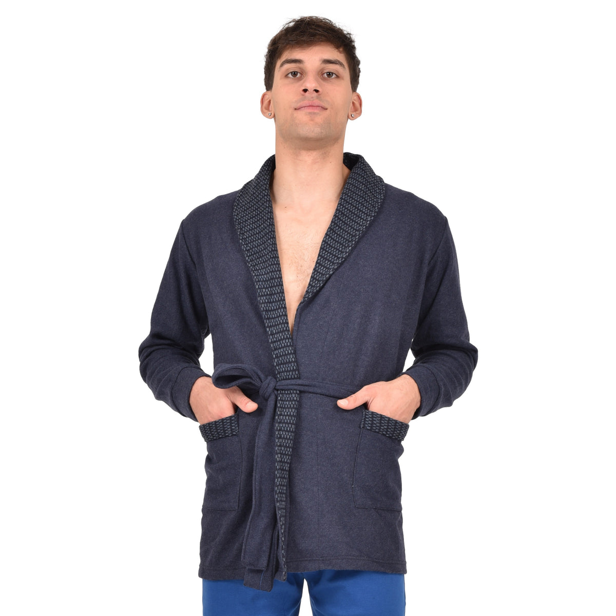 Vestaglia uomo in punto milano collo a scialle Karel SE5418