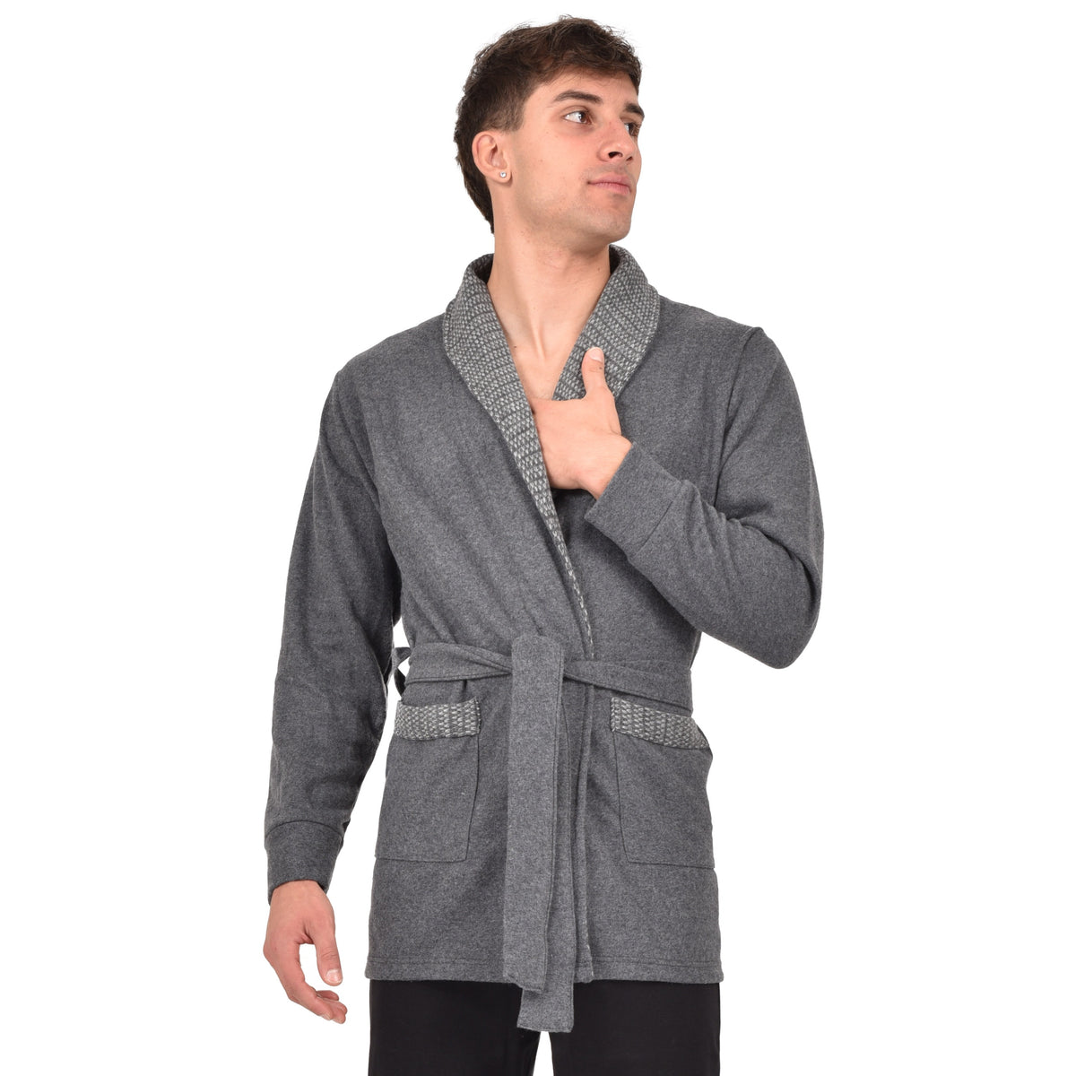 Vestaglia uomo in punto milano collo a scialle Karel SE5418