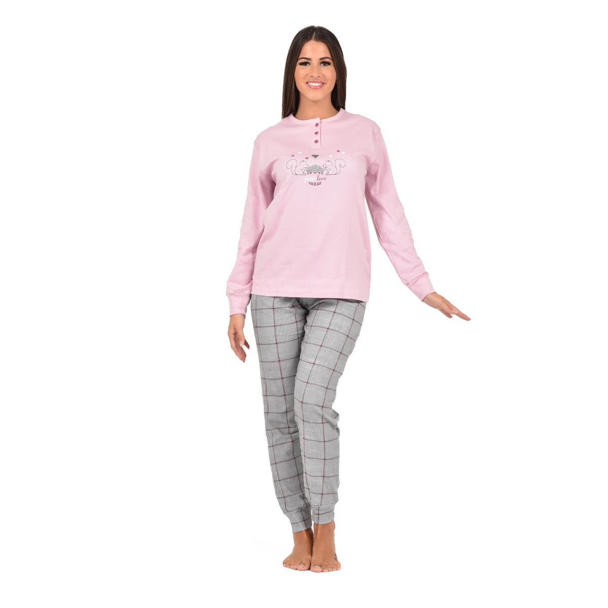 Pigiama donna serafino caldo cotone karelpiù KF5057