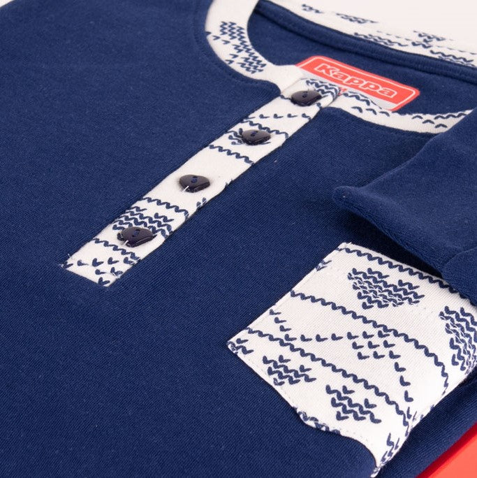 Pigiama donna Kappa 21375 caldo cotone navy