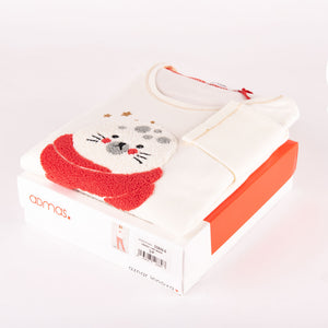 Pigiama donna caldo cotone foca crema corallo Admas 55844
