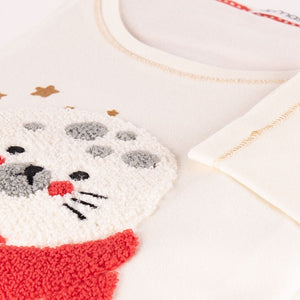 Pigiama donna caldo cotone foca crema corallo Admas 55844